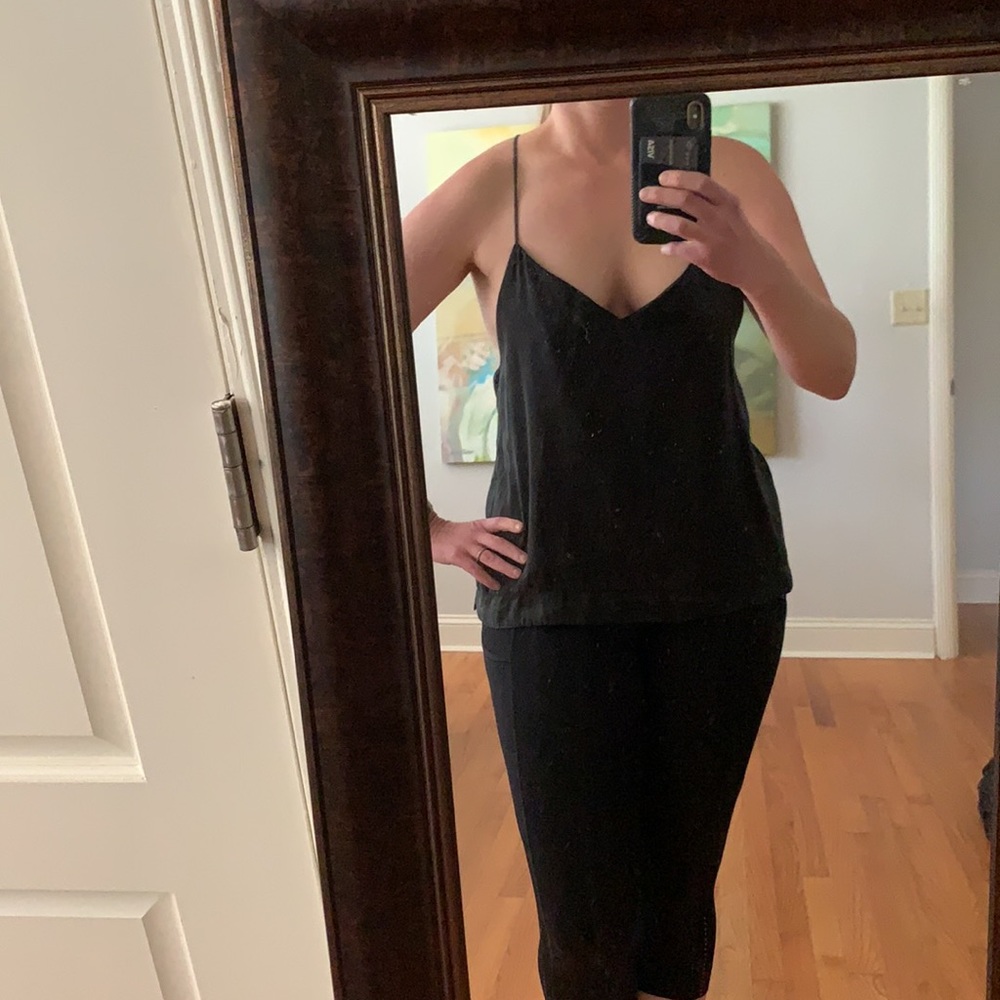 lululemon athletica Black V-Neck Spaghetti Strap Camisole